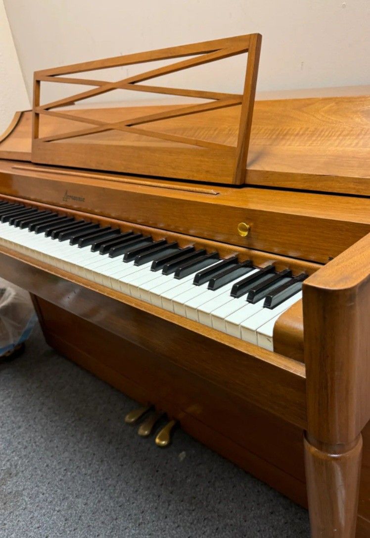 1966 Baldwin Acrosonic 88key Piano-Mahogany Wood-Maple Finish