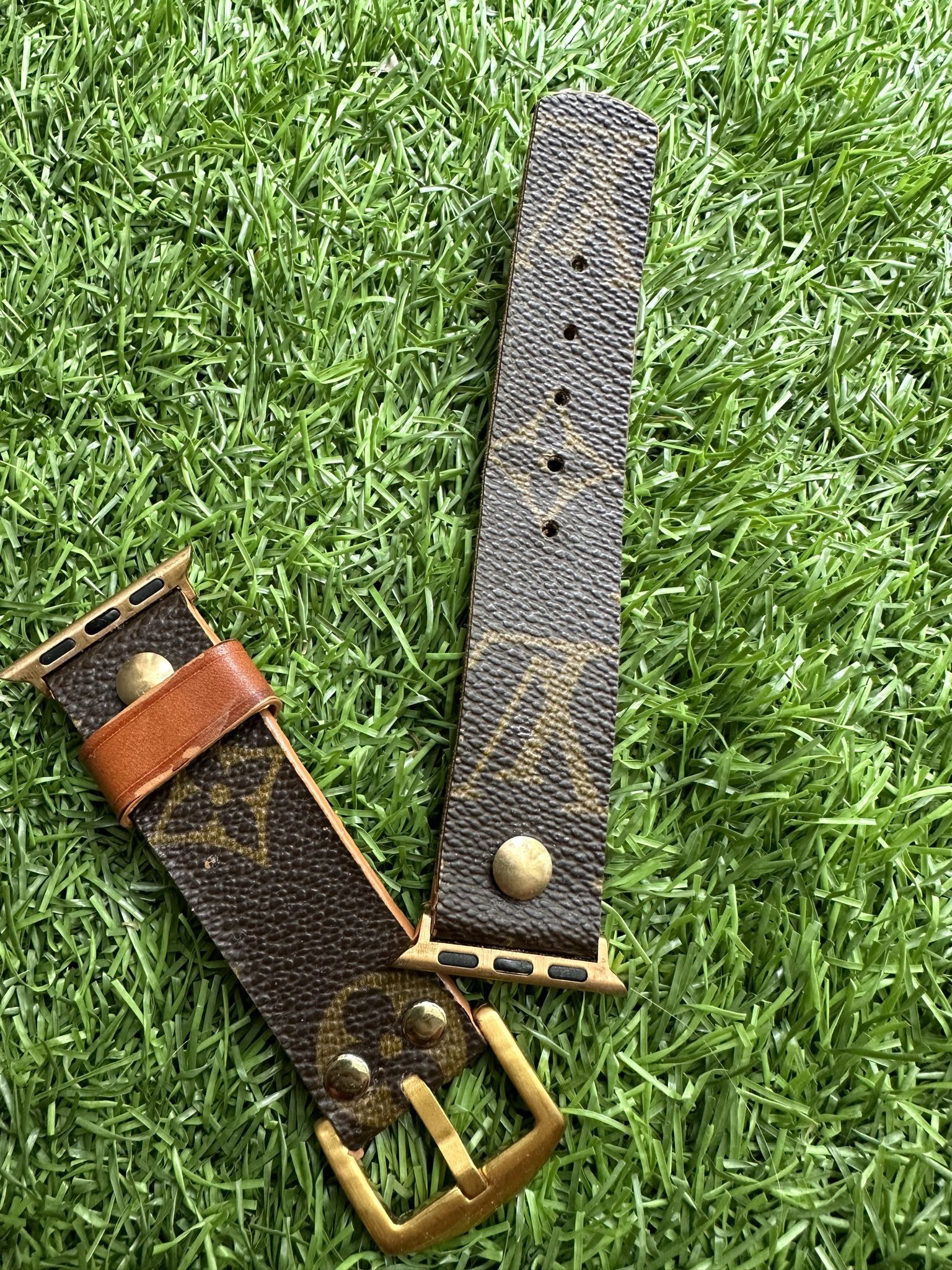 Authentic leather Louis Vuitton iPhone Apple Watch Band Only for