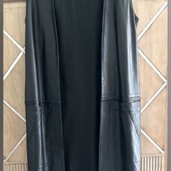 Leather Cardigan 