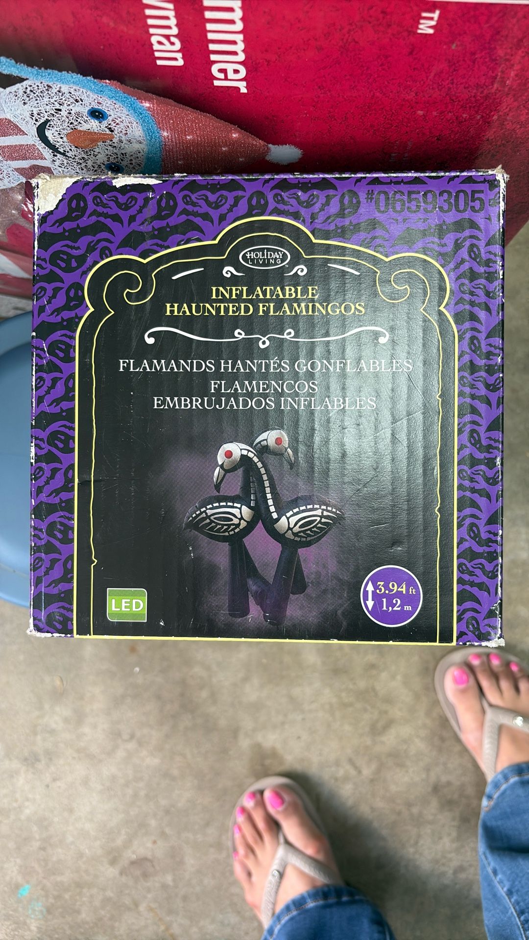 Inflatable Haunted Flamingos