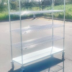 
5 TIER WIRE SHELVING UNIT - 60”wide x 18” in- depth x 72" tall