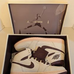 Size 9 - Air Jordan 1 Retro High OG SP x A Ma Maniere DO7097-100 Used With Box 