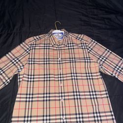 Burberry Regular Fit Check Cotton Shirt XL