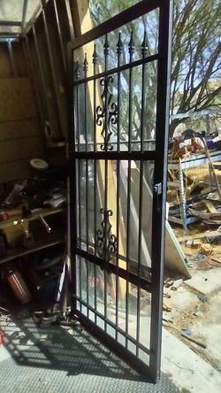 80 X 35 Security Door With Sliding Window And Screen 