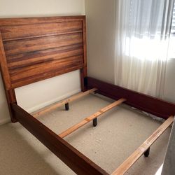 Solid wood full size bed