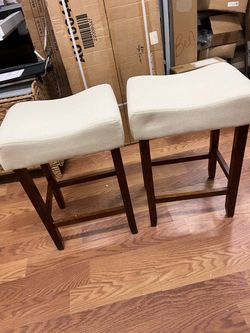 Set of 2 Backless Counter Stools