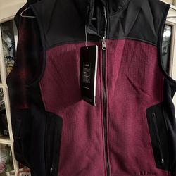 New Black And Burgundy Vest$30