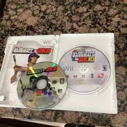 Nintendo Wii Major league Baseball 2k8 And 2k10
