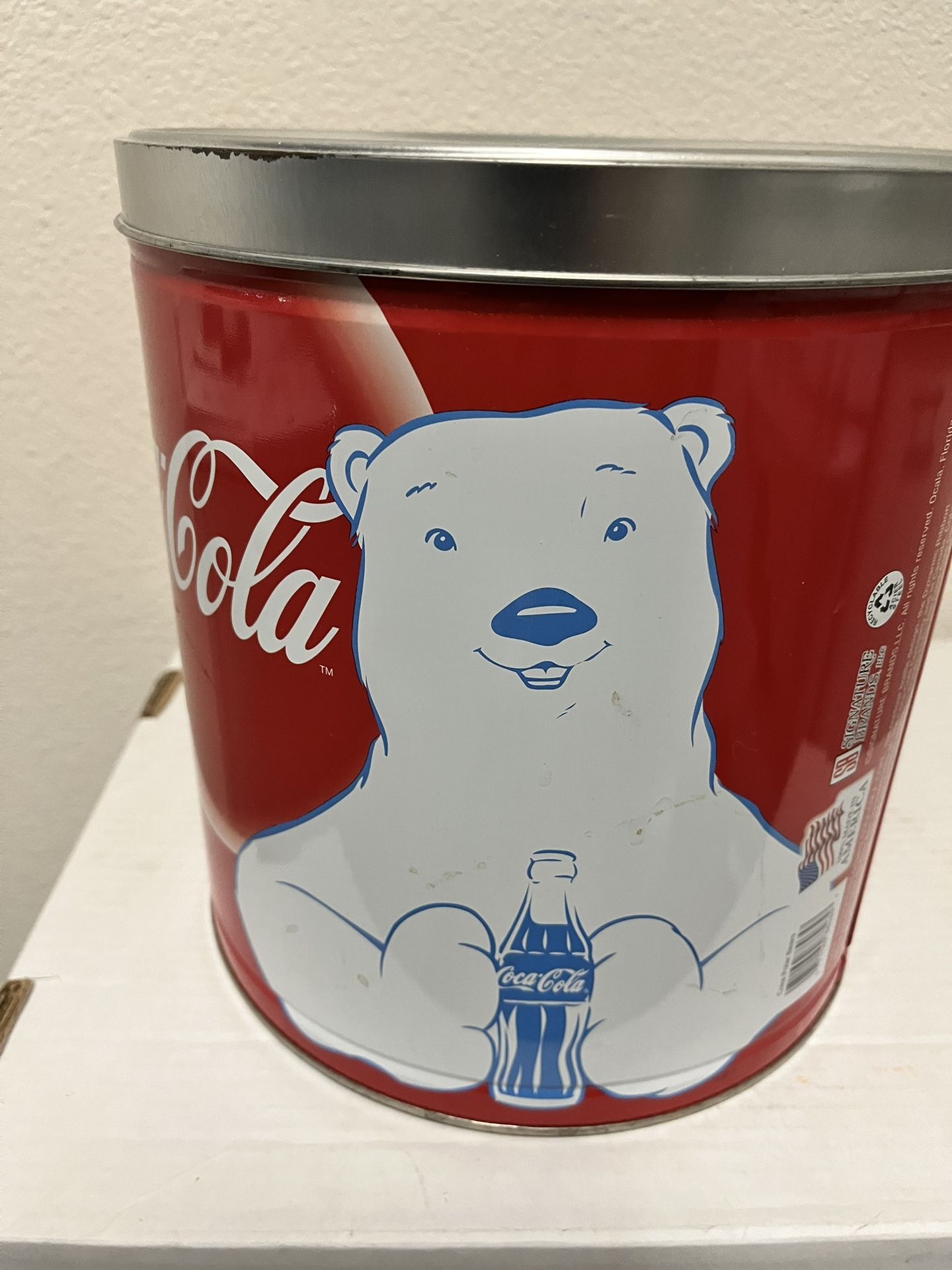 (2) - Large - Coca-Cola Tins - (Collectable) $ 10 - For Both Excellent Condition