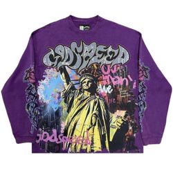Godspeed Vandal Long  Sleeve T Shirt ‘grape ‘