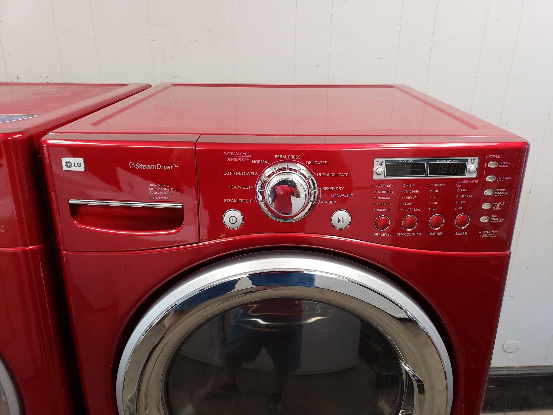 Candy Apple Red LG Steam Front Load Washer And Dryer (Same Day Rain
