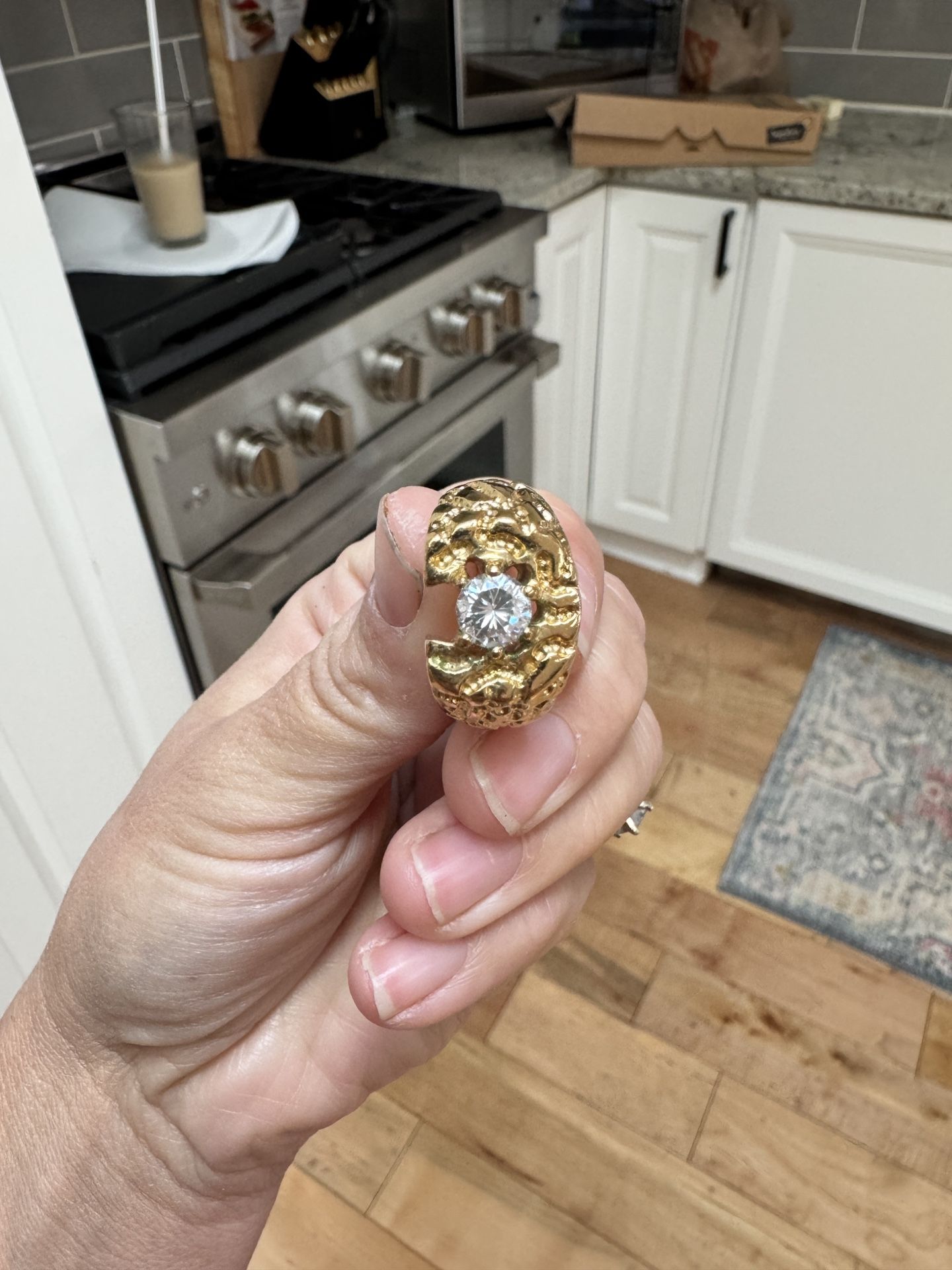 14K Gold Ring With Diamond