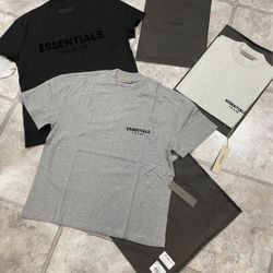 Essentials Shirts sizes below!