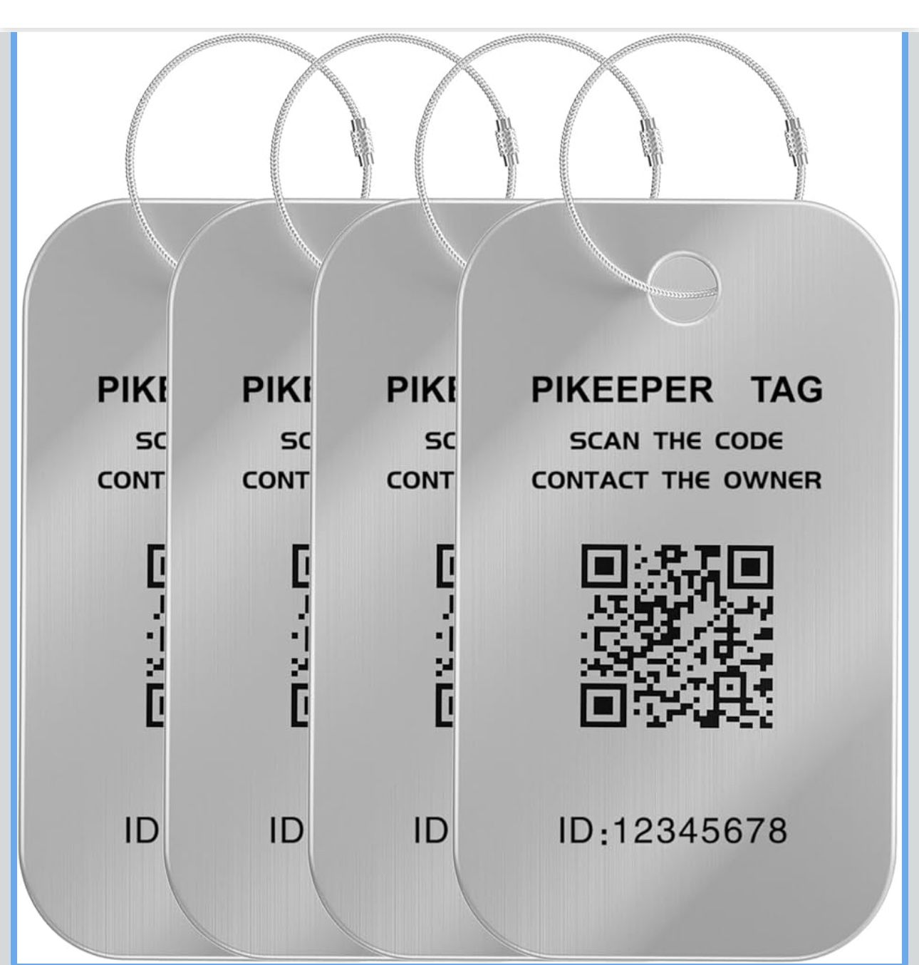Smart QR Code Luggage Tags - Show Location When Scanned, Customizable Info with Privacy Protection, 4-Pack Waterproof & Durable Travel Labels