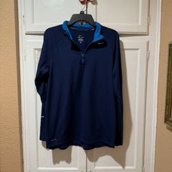 Nike Men’s DRI- Fit Running 1/4 Zip Blue 