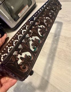Cast Iron Decorative Filigree Trivet or Tray