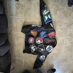 NHL  Leather Patch Jacket
