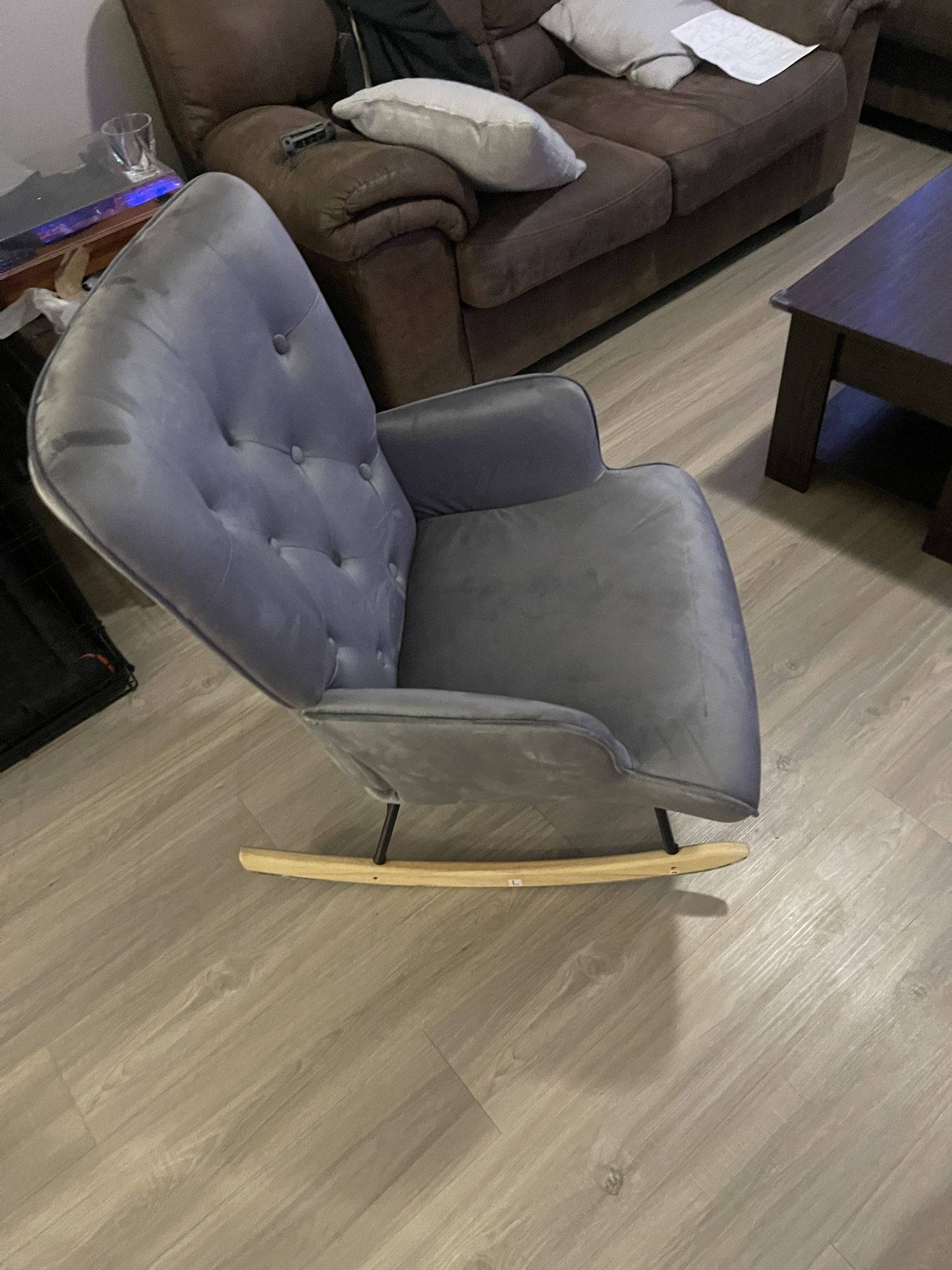 Velvet Rocking Chair
