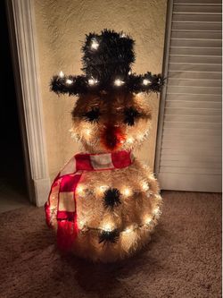 In the box - Electric 24 Inch Light Up Snowman Holiday Christmas Decoration