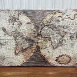 World Map Canvas Art