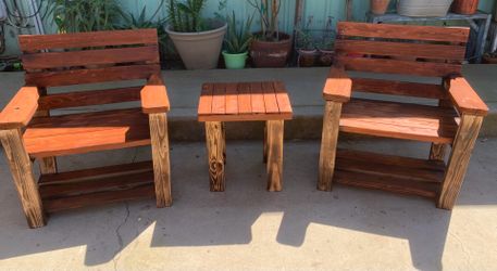 🌵Wooden patio set