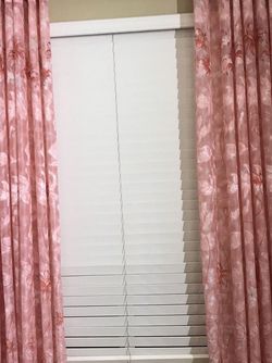 Pink Curtains With Flowers