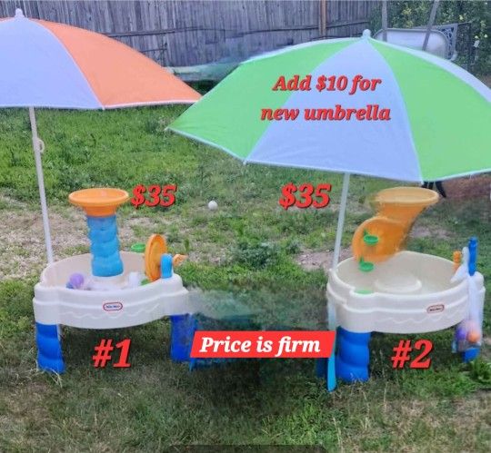 Water Tables 4 Available & Water/sand Table READ DESCRIPTION