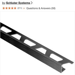 Anodized Black Aluminum Tile Trim 3/8 in. x 8 ft. 