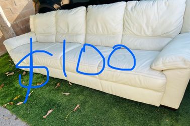 Leather sofa $100