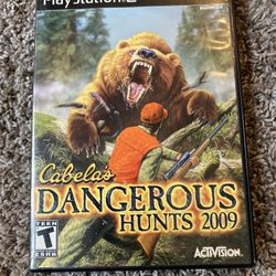 Cabela's Dangerous Hunts 2009 - PlayStation 2 - Game, Case, & Manuel
