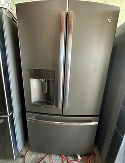 GE Stainless Steel 3-Door Refrigerator with Ice Maker