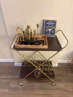 Barcart with mixology kit