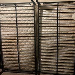 2 Twin Beds Still In Good Condition With Normal Wear And Tear Sold As Is Frame And Mattress 
