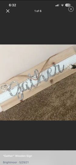 "Gather" Wooden Sign