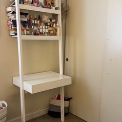 Crate & Barrel Leaning Desk And Shelves 