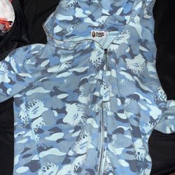 Bape hoodie blue
