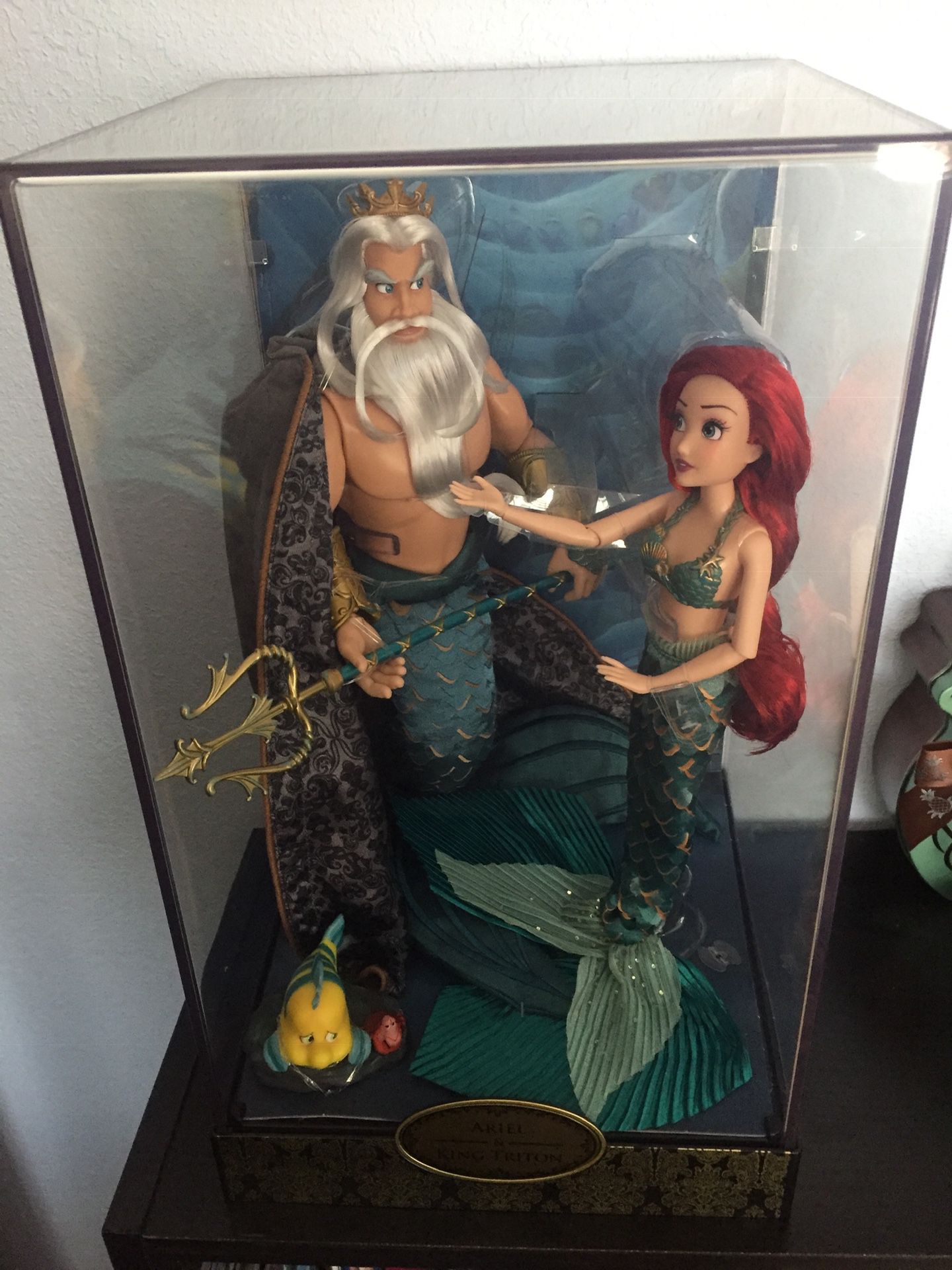 Disney designer Ariel and King Triton dolls