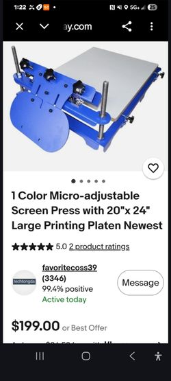 Screen Press marked down must sell
