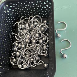 Utopia Alley HK7XX Shower Hooks - Shower Curtain Rings for Bathroom - Rust Proof Shower Curtain Hooks for Shower Curtain or Liner - Set of 44- Chrome