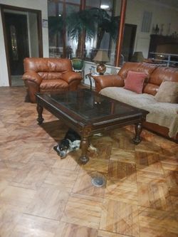 Extra Large Coffee table with glass
