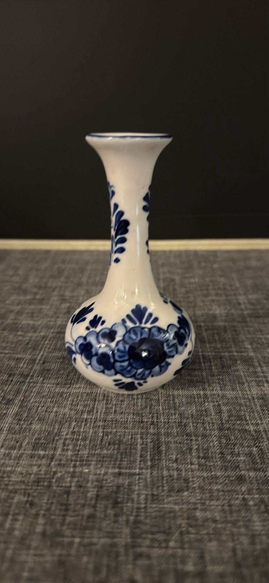 Vintage Delft Blue Handpainted Miniature Bud Vase
