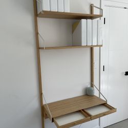 IKEA Svalnas Wall-Mounted Bamboo Desk