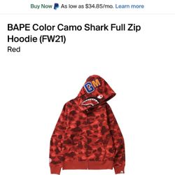 Bape Red Camo Hoodie