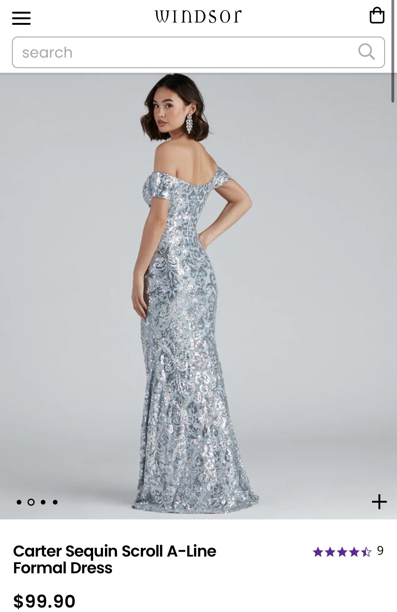 carter sequin scroll a-line formal dress Carter Sequin Scroll A-Line Formal Dress