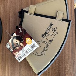 Comfy Cone Pet Cone for Dogs, Cats, Medium, Tan 