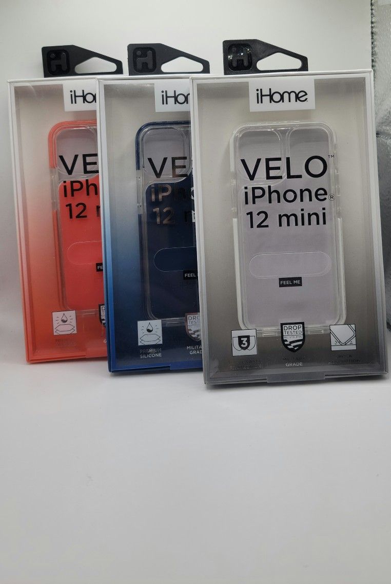 VELO I PHONE 12 MINI IHOME CASE IN VARIOUS COLORS