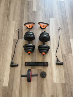 Workout Bench And Weights