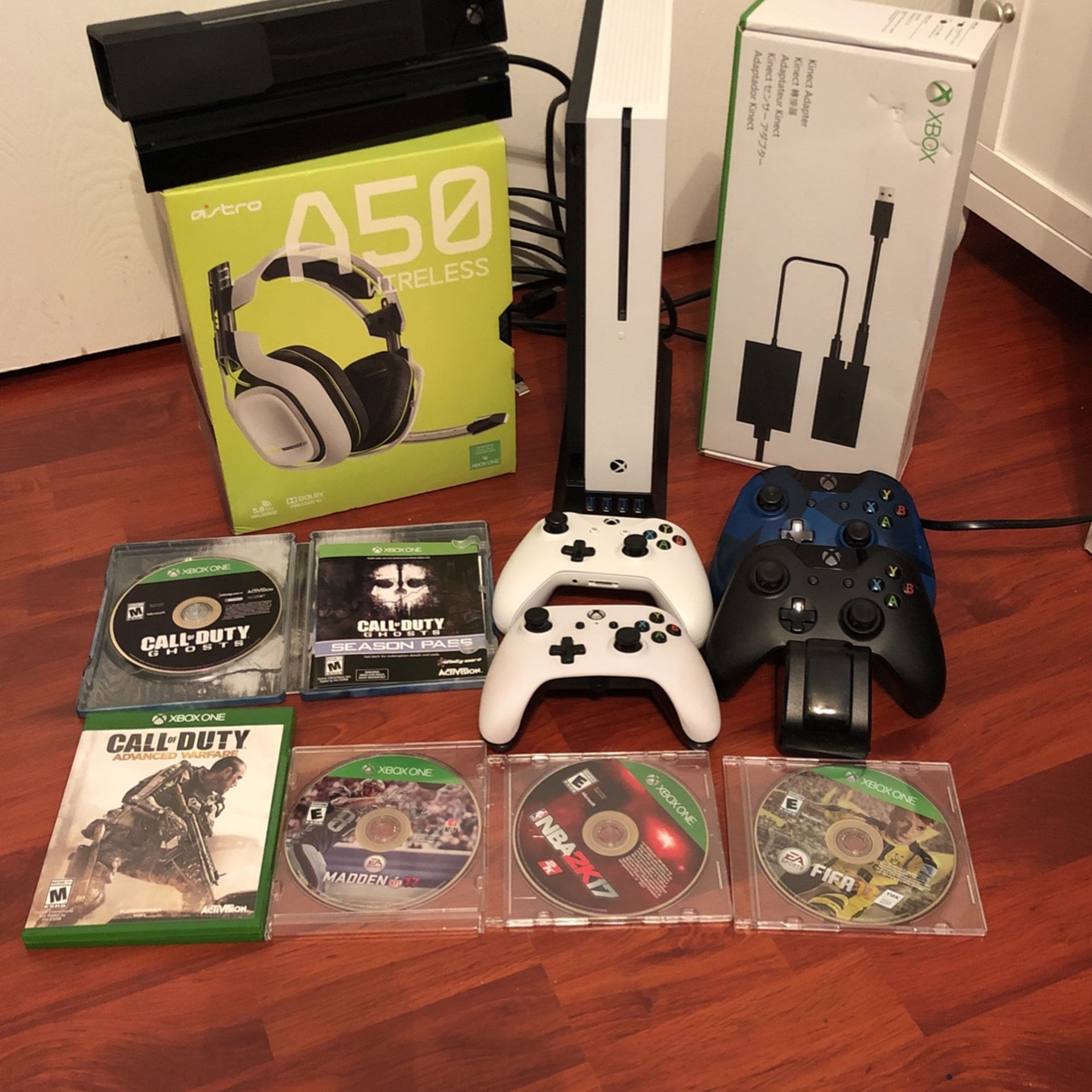 Xbox One S W/ Kinect & Wireless Headset Bundle $180 Cheap!