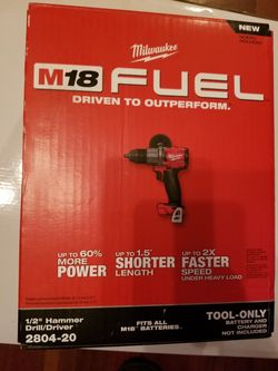 Milwaukee M18 FUEL 18-Volt Lithium-Ion Brushless Cordless 1/2 in. Hammer Drill / Driver (Tool-Only)