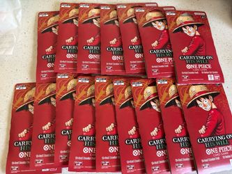 (16) One Piece Carrying on His Will Sleeved Booster Packs
